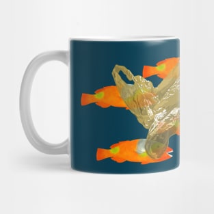 Plastic bag floating in the ocean. Mug